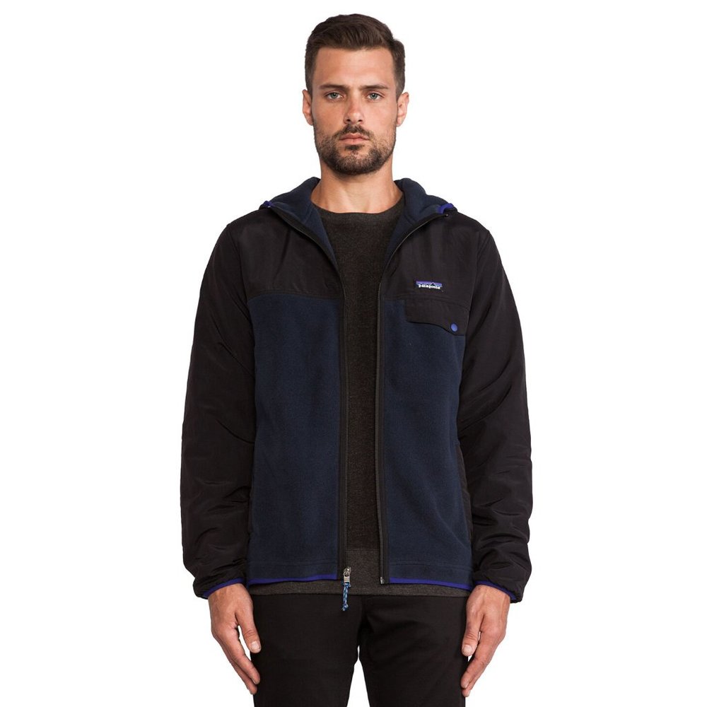 Patagonia Shelled Snap-T Hoodie - navy